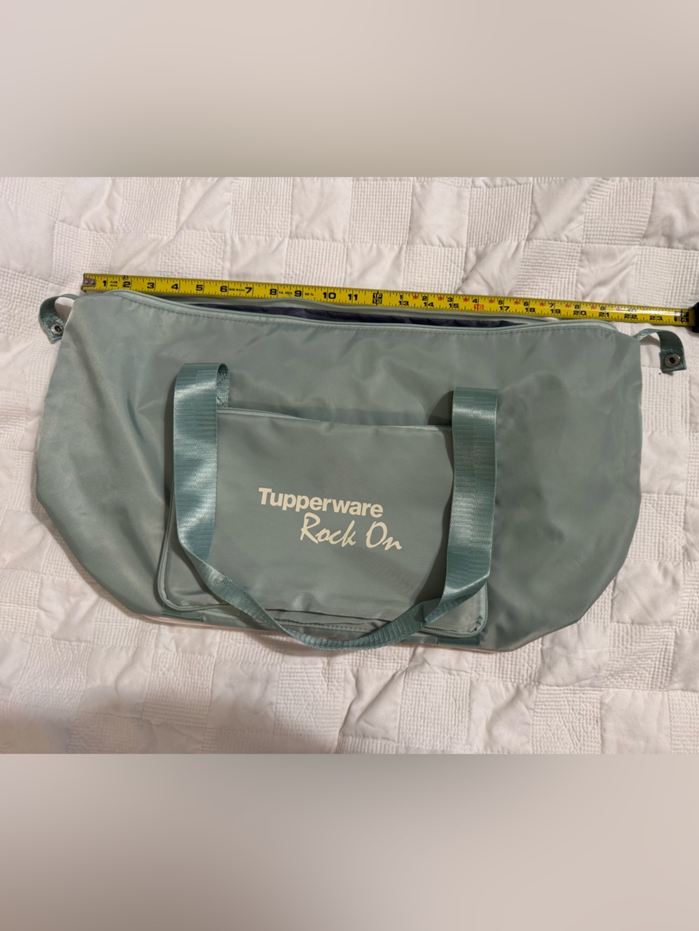Tupperware Seafoam Green 'Rock On' Tote Bag